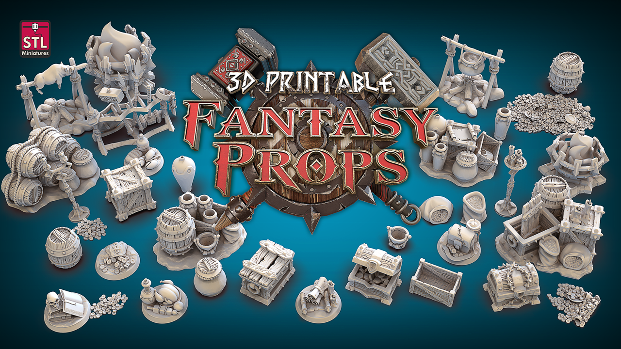 Fantasy Props Logo and Picture credit to STL Miniatures.