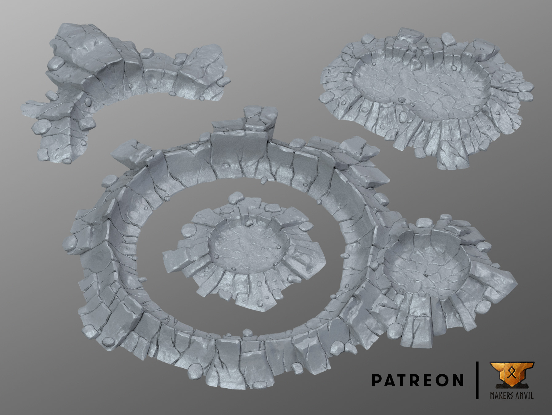 Makers Anvil Craters Render Crazmadsci