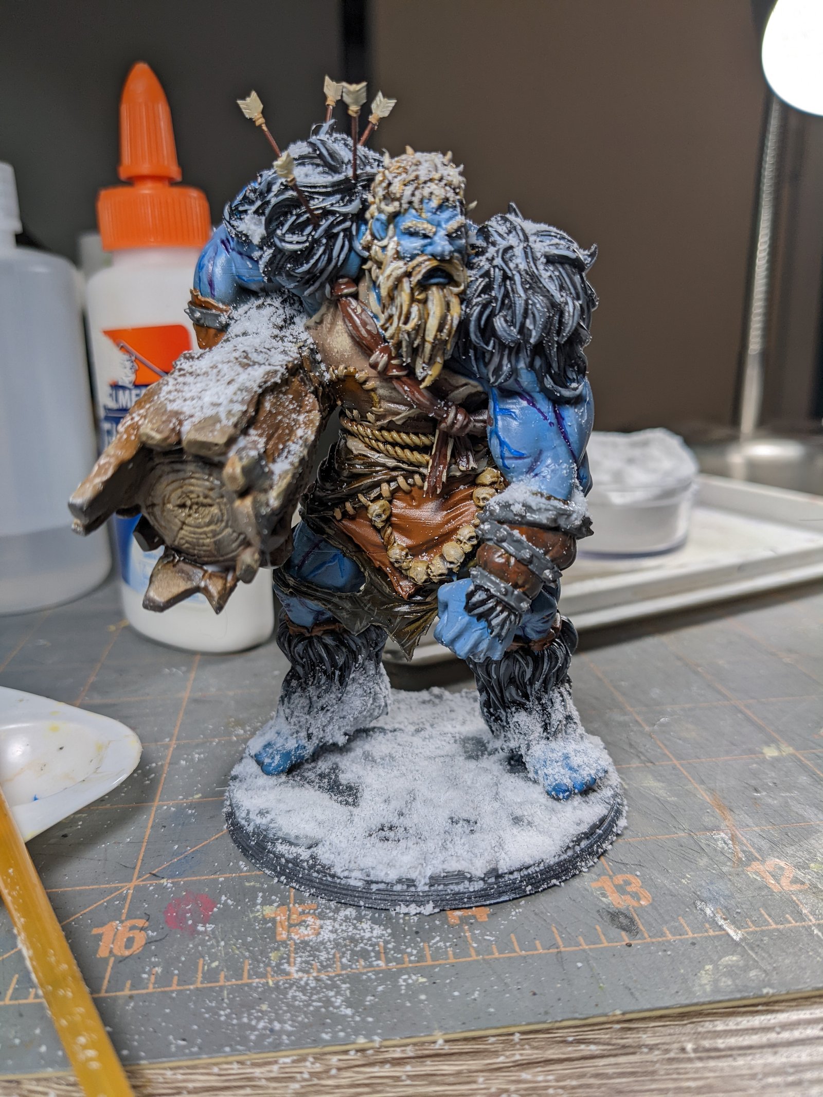 Heavily applied snow effect on frostgiant